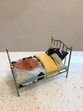 Handmade 1:12 Scale Banksia Dollhouse Bedding Set | Miniature Quilt & Pillow | Fits Maileg Vintage Single Bed